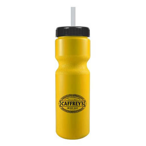 Journey Custom Bike Bottle w/ Straw - BPA Free Yellow/Black