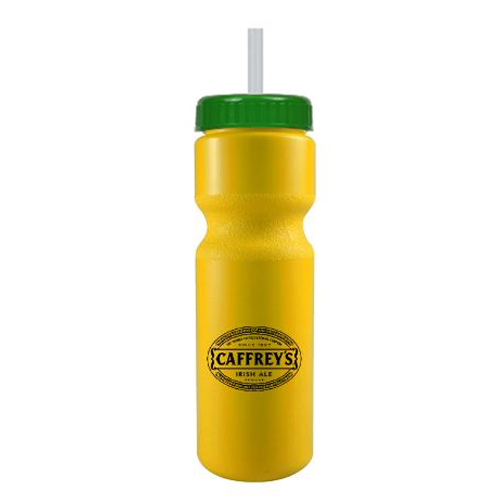 Journey Custom Bike Bottle w/ Straw - BPA Free Yellow/Green