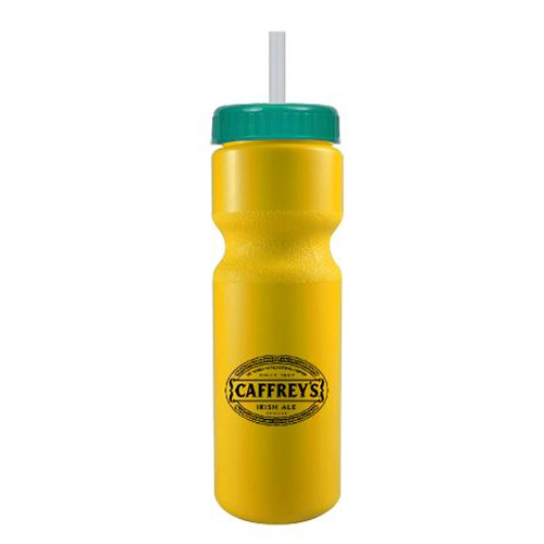 Journey Custom Bike Bottle w/ Straw - BPA Free Yellow/Teal