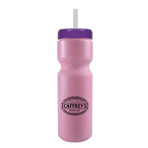 Journey Bike Bottle w/ Straw - BPA Free Pink/Violet