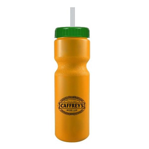Journey Bike Bottle w/ Straw - BPA Free Athletic Gold/Green