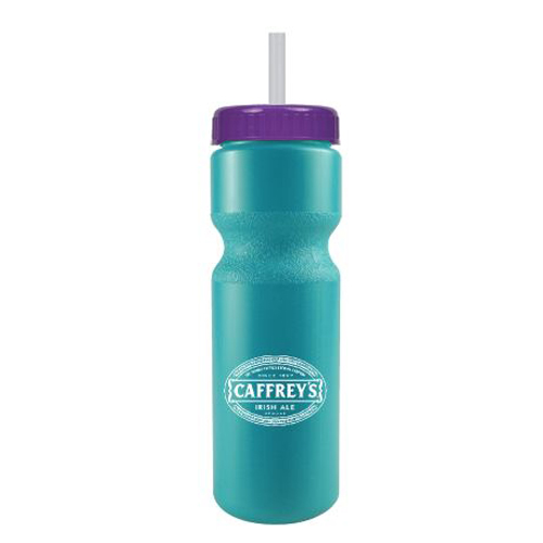 Journey Custom Bike Bottle w/ Straw - BPA Free Turquoise/Violet