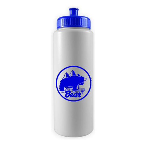Sport Bottle - BPA Free- 32 oz  White/Royal