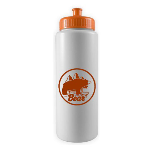 Sport Bottle - BPA Free- 32 oz  White/Orange