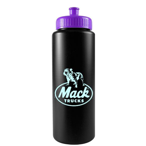 Sports Bottle Colors - BPA Free -32oz Black/Violet