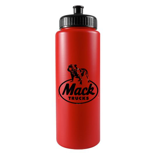 Sports Bottle Colors - BPA Free -32oz Red/Black