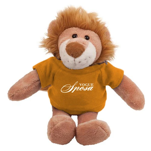 Lion Mascot Stuffed Animal T-Shirt-Texas Orange