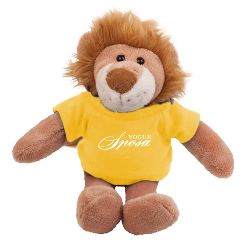 Lion Mascot Stuffed Animal T-Shirt-Yellow
