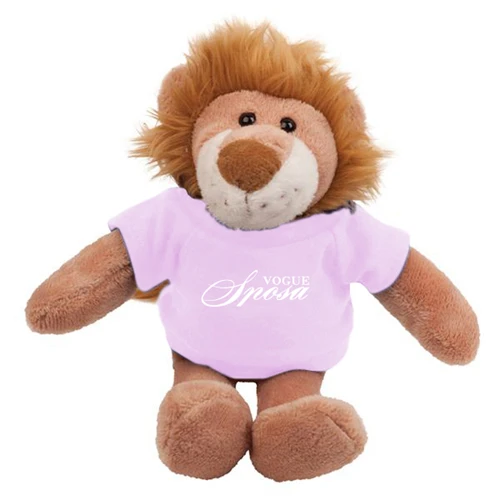 Lion Mascot Stuffed Animal T-Shirt-Pink