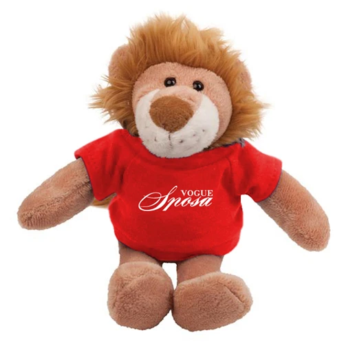 Lion Mascot Stuffed Animal T-Shirt-Red
