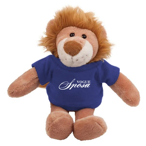 Lion Mascot Stuffed Animal T-Shirt-Royal