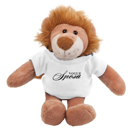 Lion Mascot Stuffed Animal T-Shirt-White