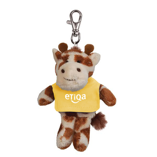 Giraffe Wild Bunch Key Tag T-Shirt-Yellow