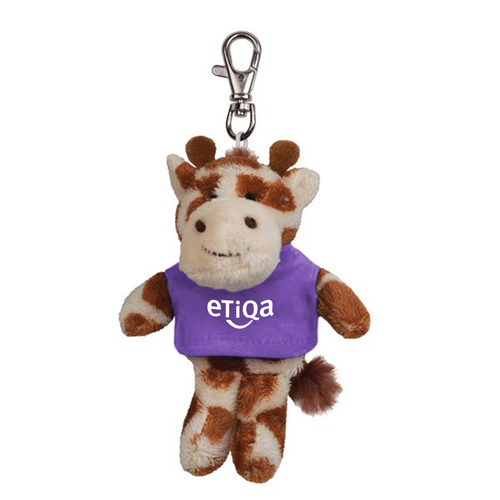 Giraffe Wild Bunch Key Tag T-Shirt-Purple