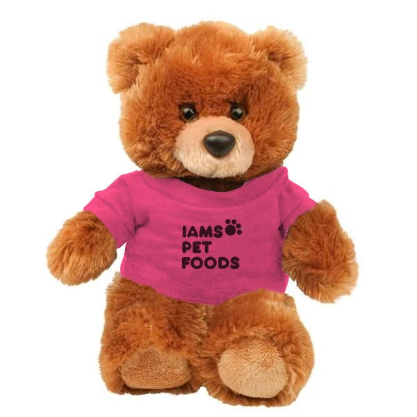 Buster Teddy Bear  Brown/Hot Pink
