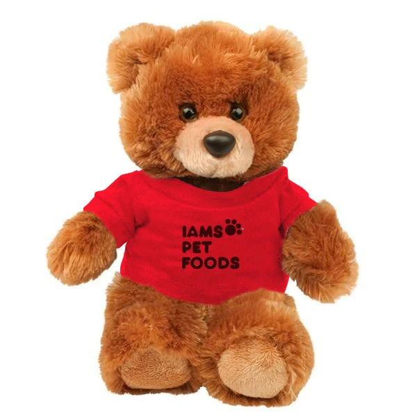 Buster Teddy Bear  Brown/Red