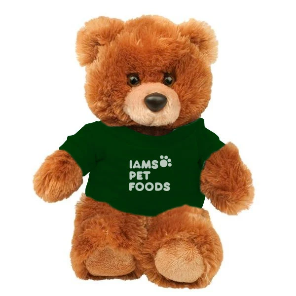 Buster Teddy Bear  Brown/Forest Green