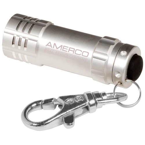 Micro 3 LED Torch, Key Holder Silver