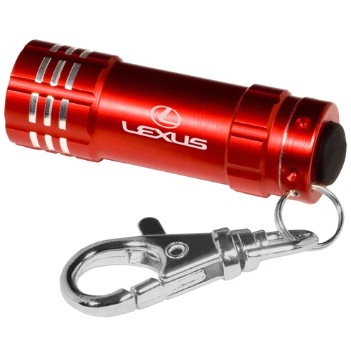 Micro 3 LED Torch, Key Holder Red