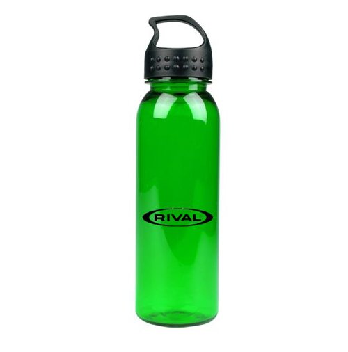 Poly-Pure Bottle with Crest Lid-24 oz Translucent Green