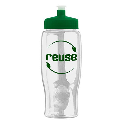 Poly-Pure Bottle BPA-Free 27oz Clear/Green