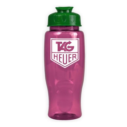 Poly-Pure with Flip Lid 27oz Pink/Green