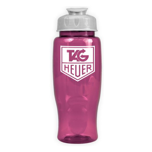 Poly-Pure with Flip Lid 27oz Pink/White