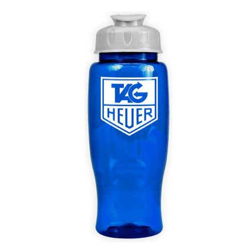 Poly-Pure with Flip Lid 27oz Translucent Blue/White