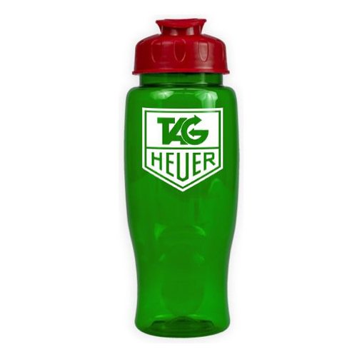Poly-Pure with Flip Lid 27oz Translucent Green/Red