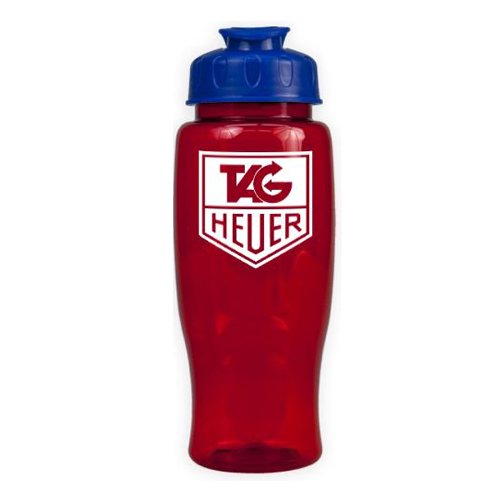 Poly-Pure with Flip Lid 27oz Translucent Red/Blue
