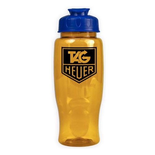 Poly-Pure with Flip Lid 27oz Translucent Yellow/Blue