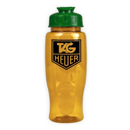Poly-Pure with Flip Lid 27oz Translucent Yellow/Green