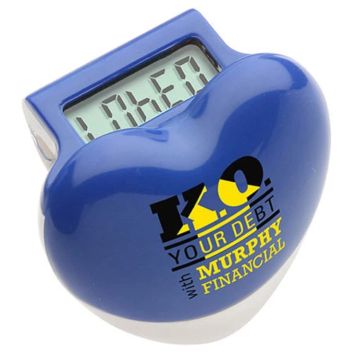 Healthy Heart Step Pedometer Blue