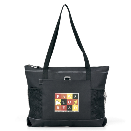 Select Zippered Promotional Tote Black