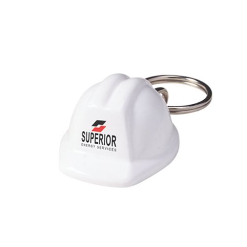 Hard Hat Keychain  White