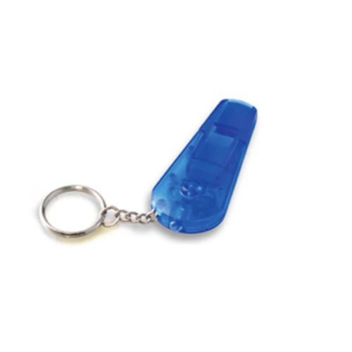 Whistle Keychain with LED Translucent Blue