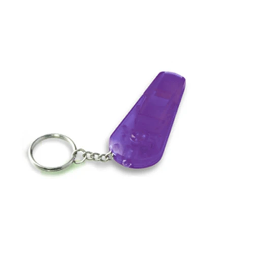 Whistle Keychain with LED Translucent Purple