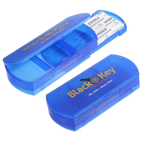 Health Case Bandage Holder and Pill Box Blue