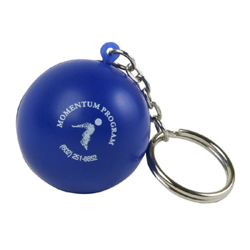 Stress Ball Key Chain Blue