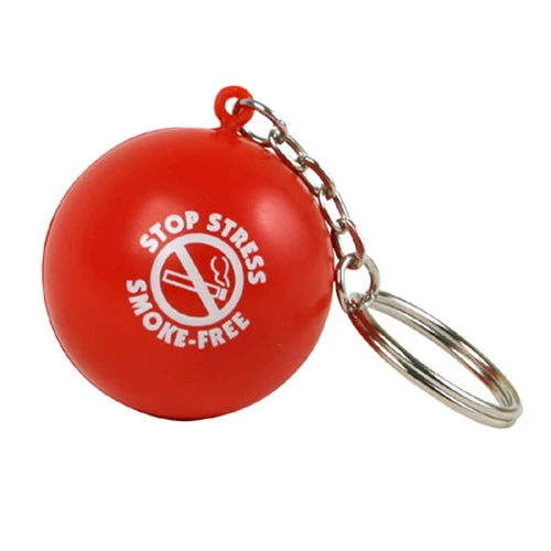 Stress Ball Key Chain Red