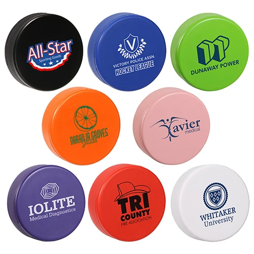 Hockey Puck Stress Reliever Assorted