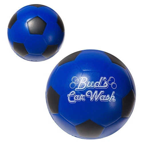 Soccer Ball Stress Ball Blue