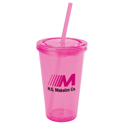 Everyday Plastic Cup Tumbler - 16oz. Pink