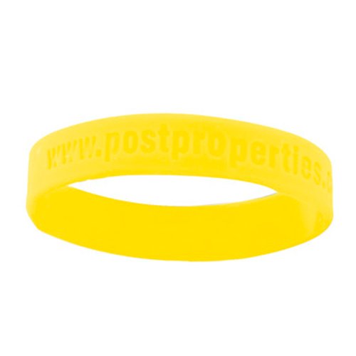 Silicone Wristband Debossed Youth Size Yellow
