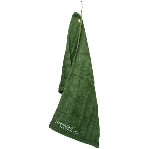 Fingertip Custom Towel with Grommet - Dark Colors Forest Green
