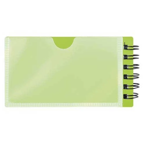 Mini Business Card Jotter Lime Green