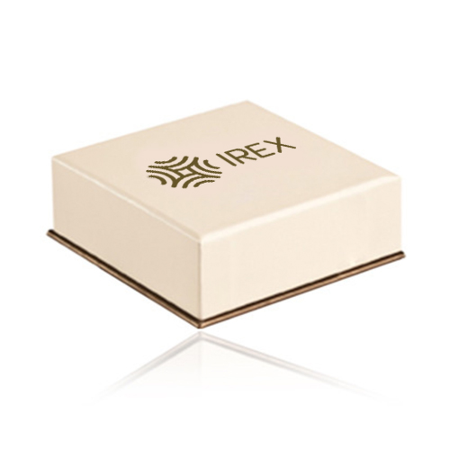 Belgian Chocolate Gift Box- Amber: cream lid w/amber base