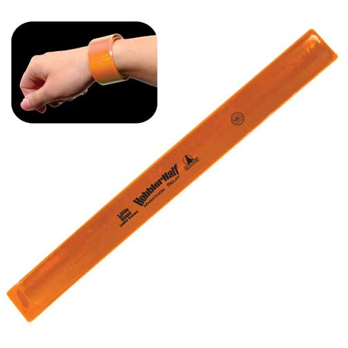 Reflective Safety Slap Bracelet Neon Orange