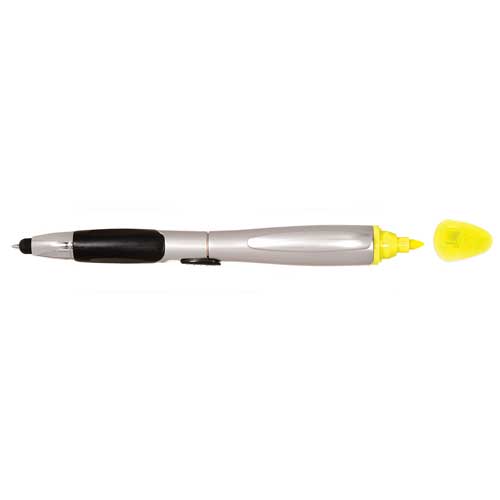 Triple Play Stylus/Pen/Highlighter Yellow