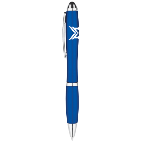 Metallic Curvaceous Stylus Gel Pen Blue